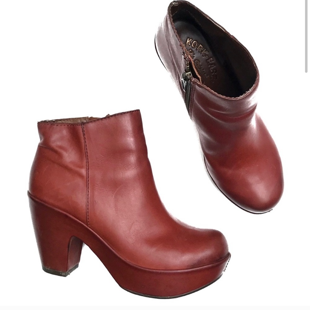 Kork ease marlo platform booties size 6